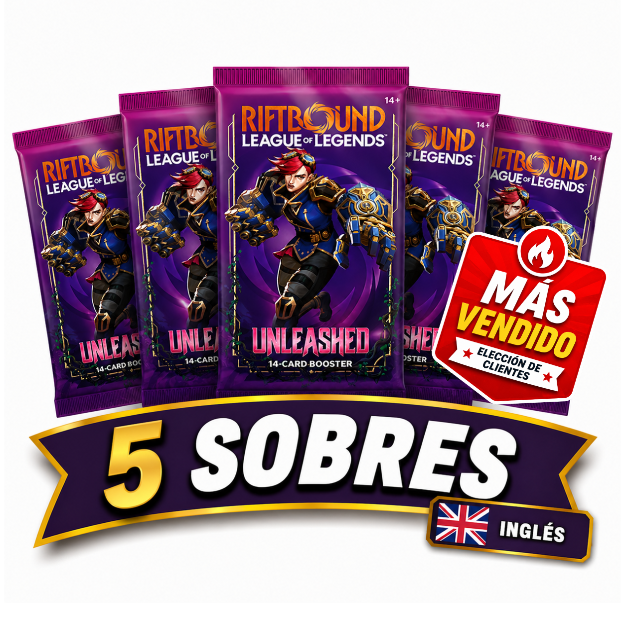 Pack 5 Sobres Riftbound Unleashed (EN)