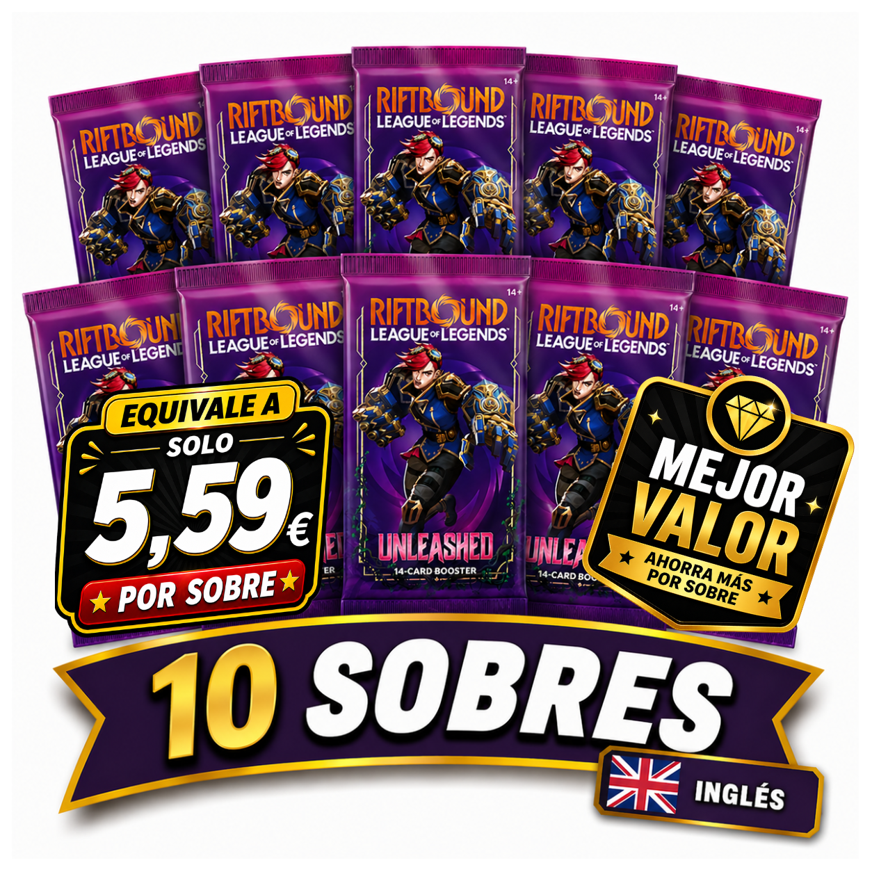 Pack 10 Sobres Riftbound Unleashed (EN)