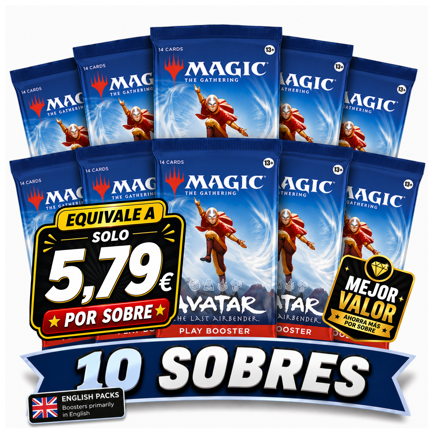 Pack 10 Sobres Avatar: The Last Airbender (10834961793370)