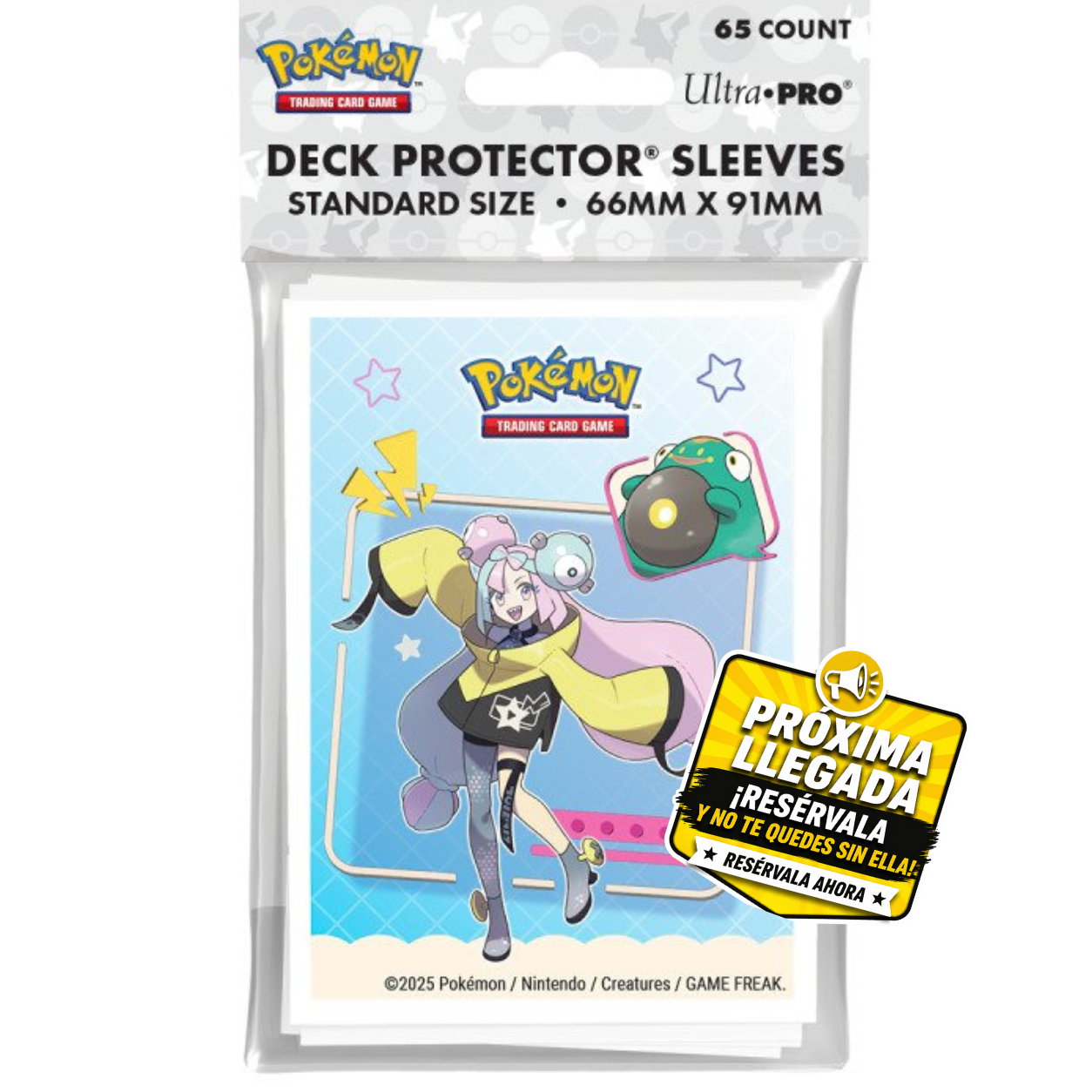 Pokémon Deck Protector Sleeves: Iono & Bellibolt (65 Fundas)