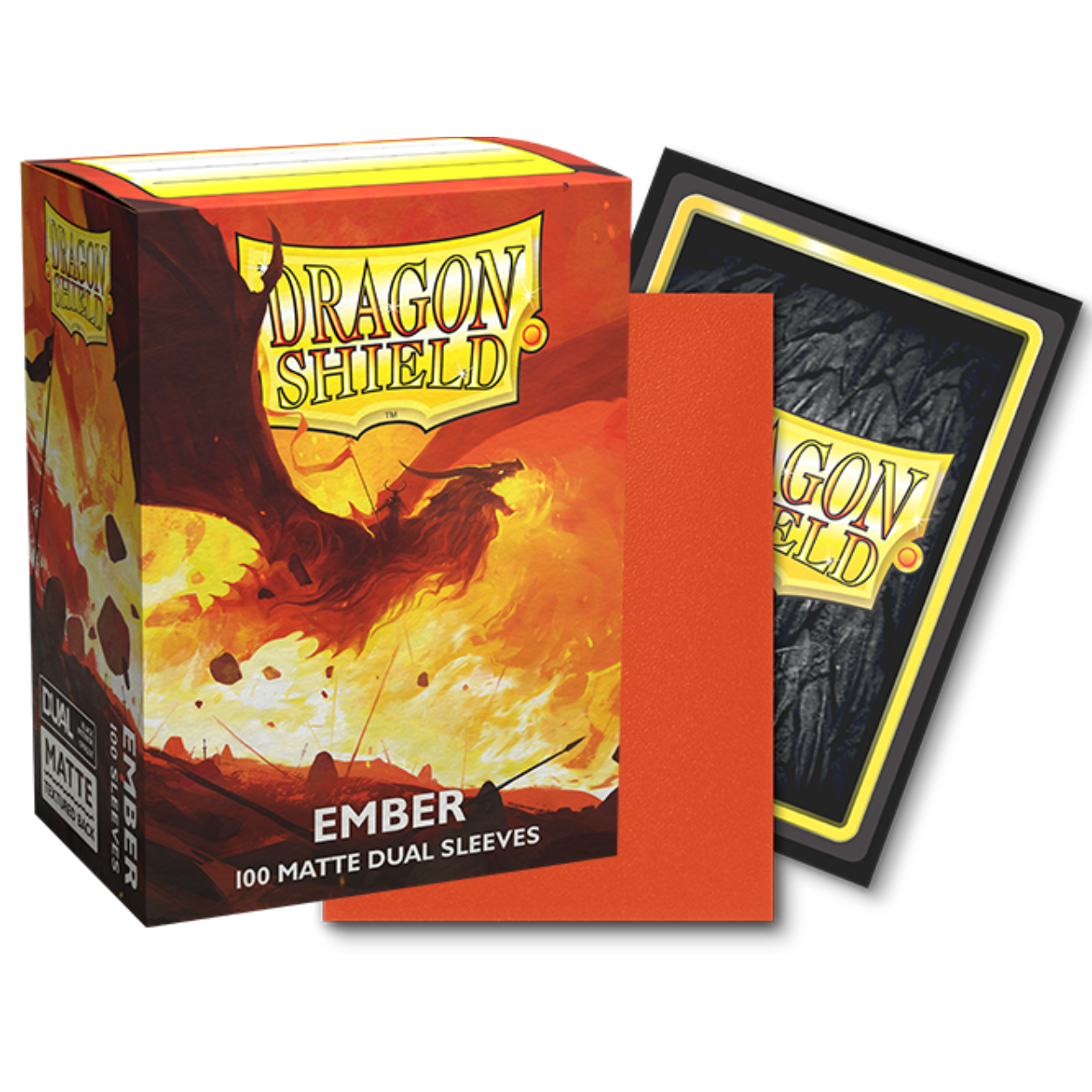 Dragon Shield Dual Matte Sleeves Ember (100 Fundas) | Standard Size