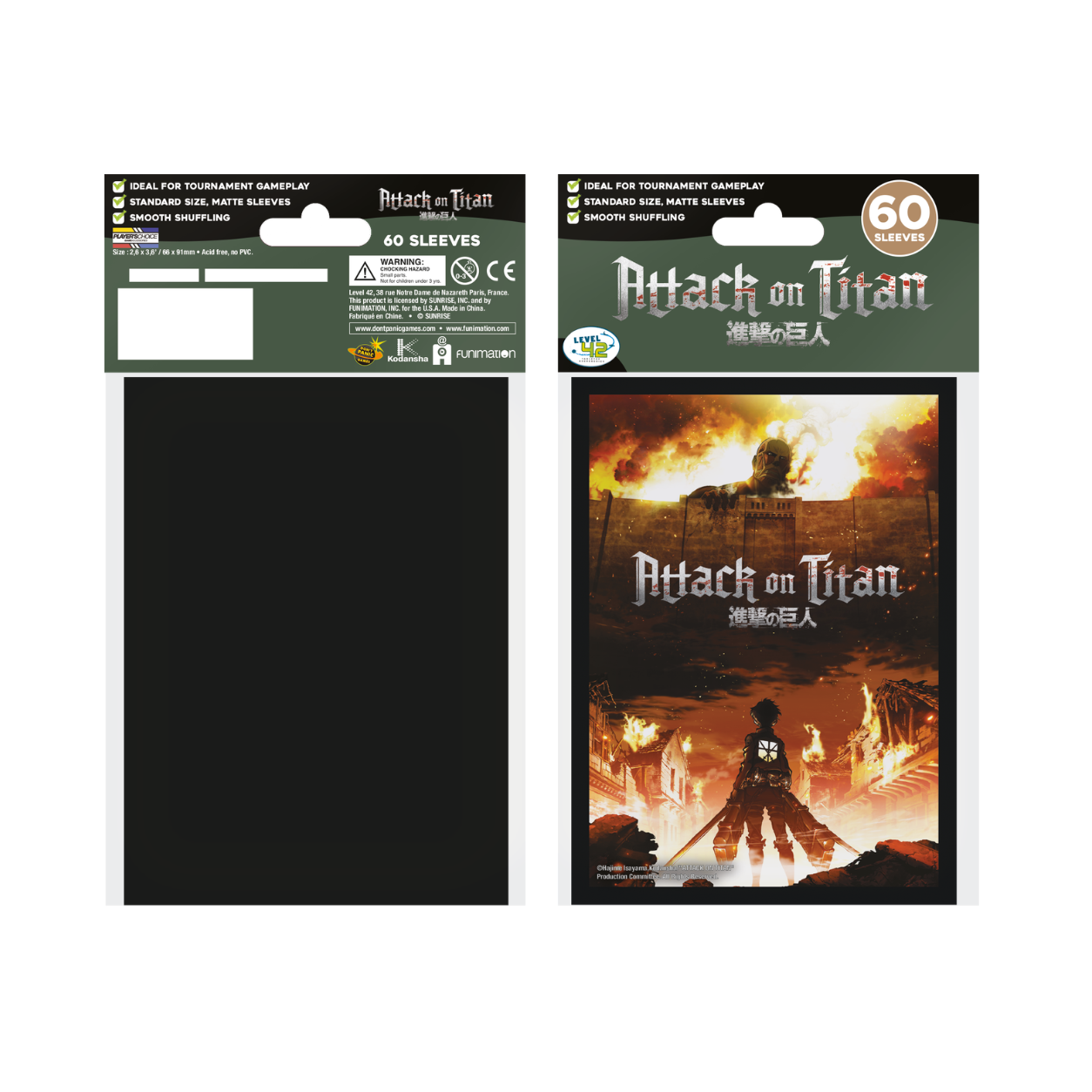 Dragon Pro Gaming (DPG) Standard Sleeves – Attack on Titan: The Wall (60 Fundas)