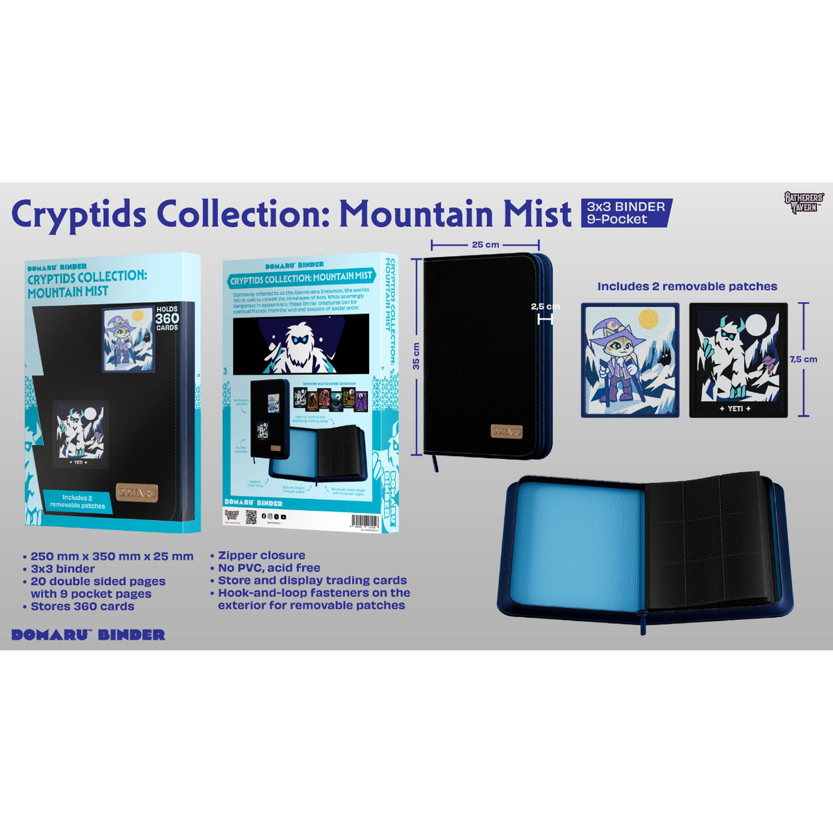 Gatherers' Tavern DOMARU 9-Pocket Binder – Cryptids Collection: Mountain Mist