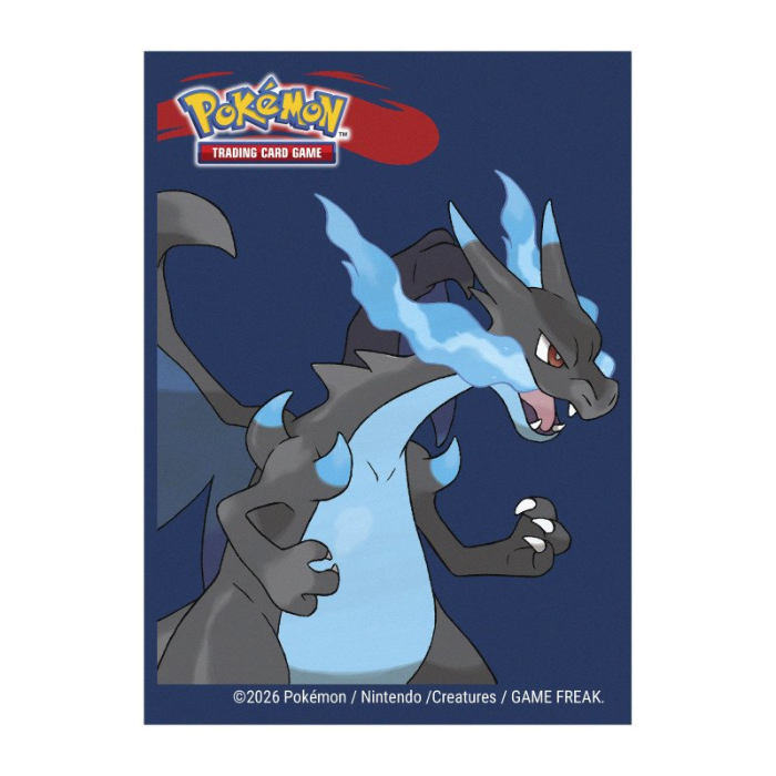 Pokémon Deck Protector Sleeves: Mega Charizard X (65 Fundas)