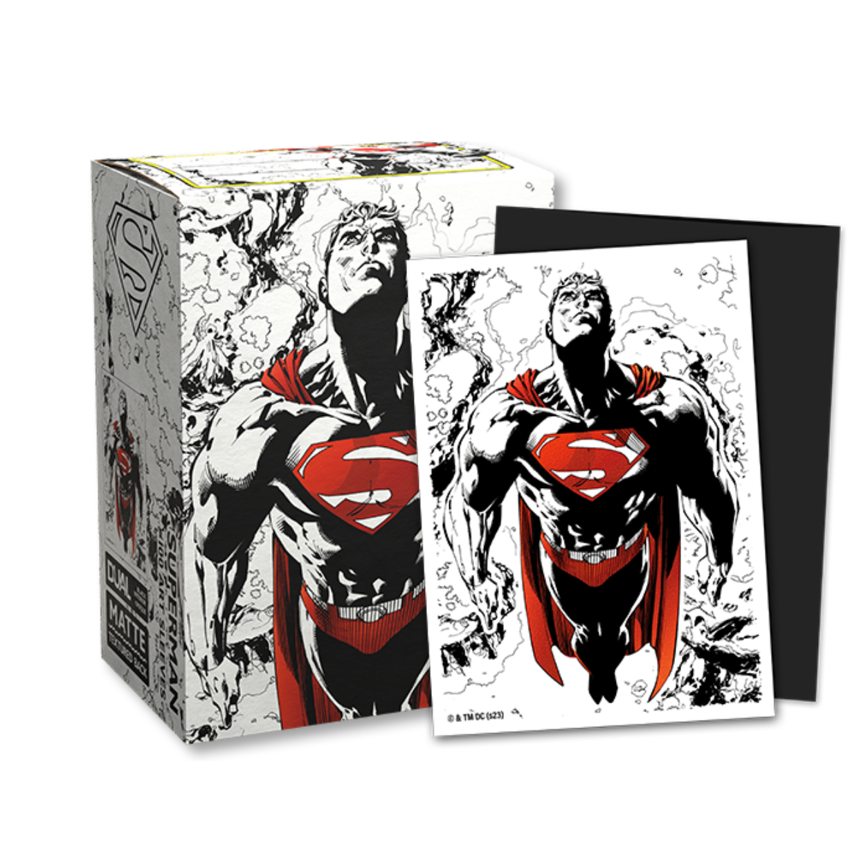 Dragon Shield Standard Licensed Dual Art Sleeves: Superman Core Red/White Variant (100 Sleeves) [Matte]