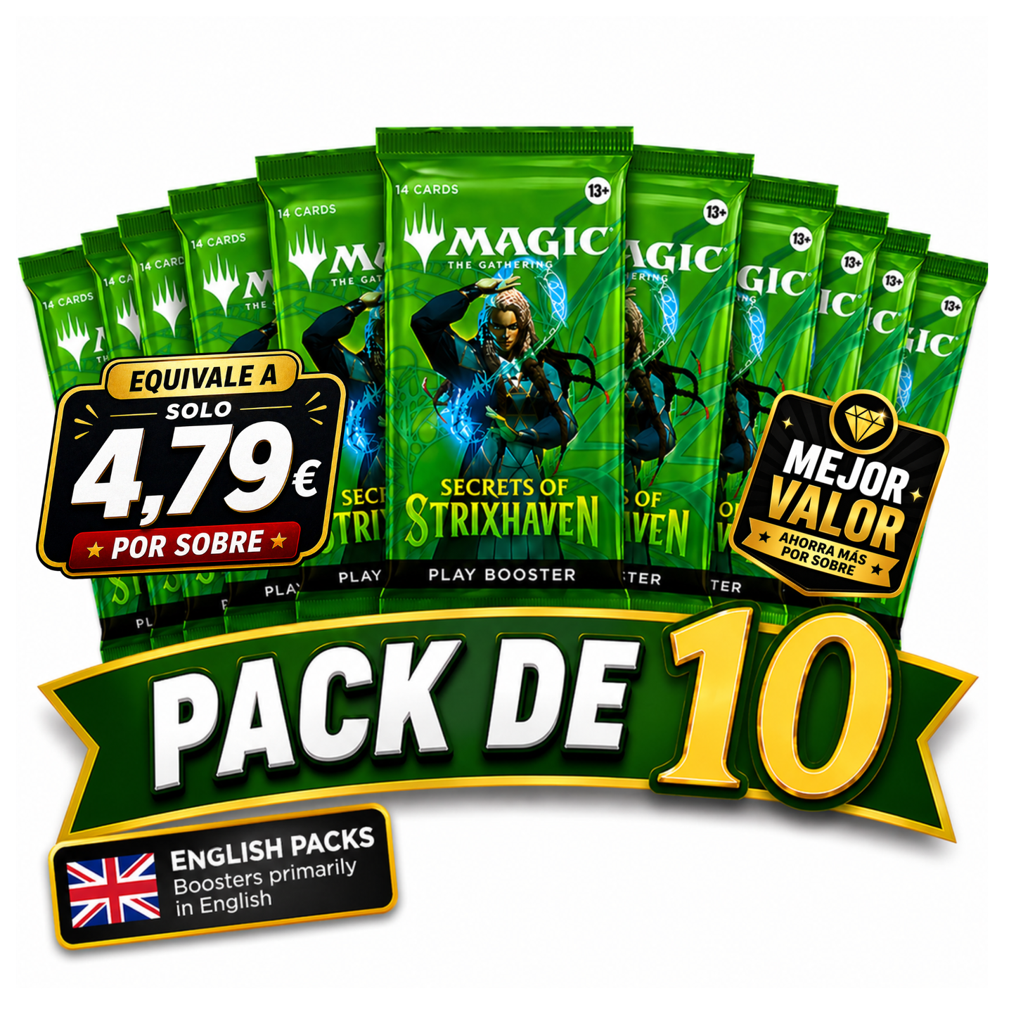 Pack 10 Sobres Secretos de Strixhaven (10834482626906)