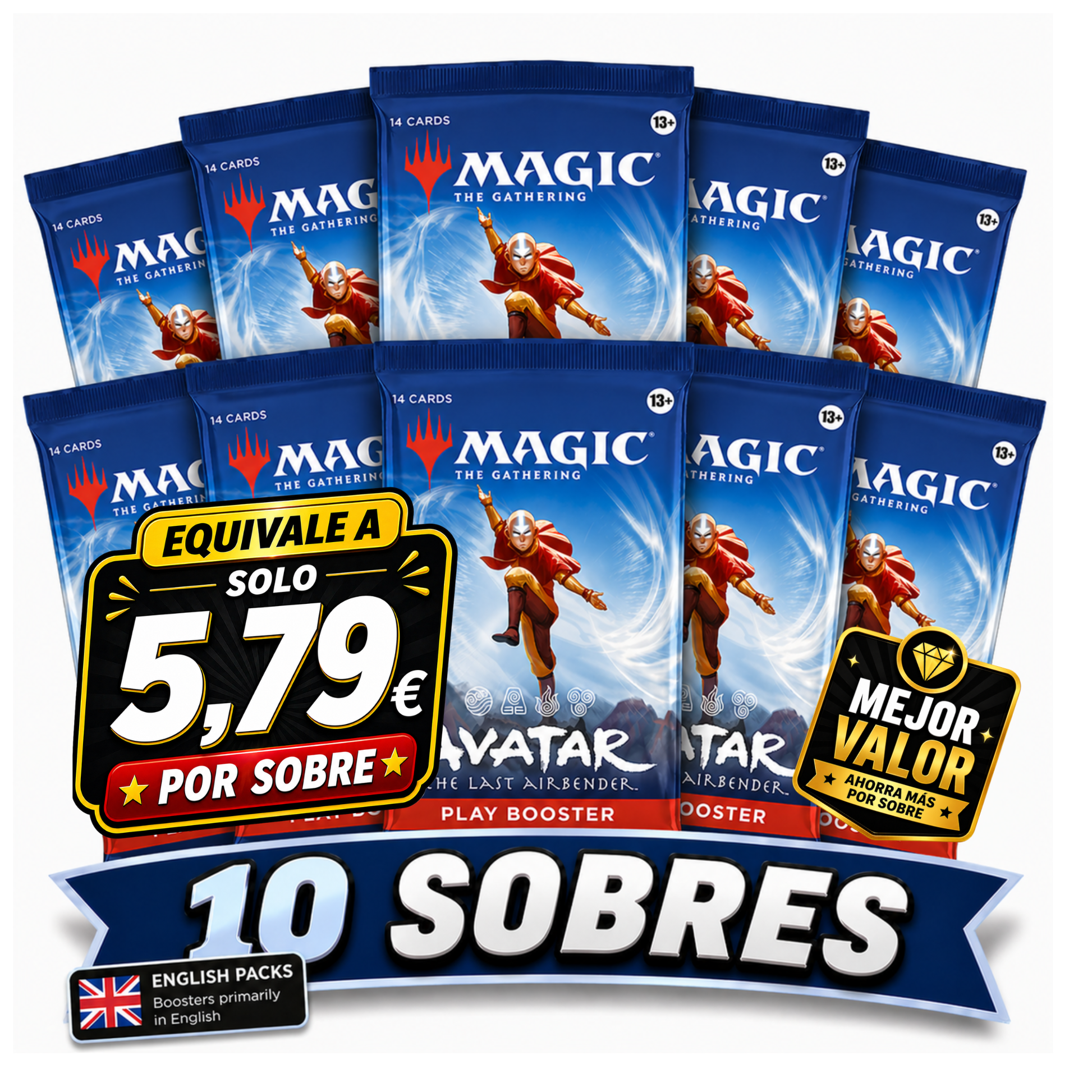 Pack 10 Sobres Avatar: The Last Airbender (10834961793370)