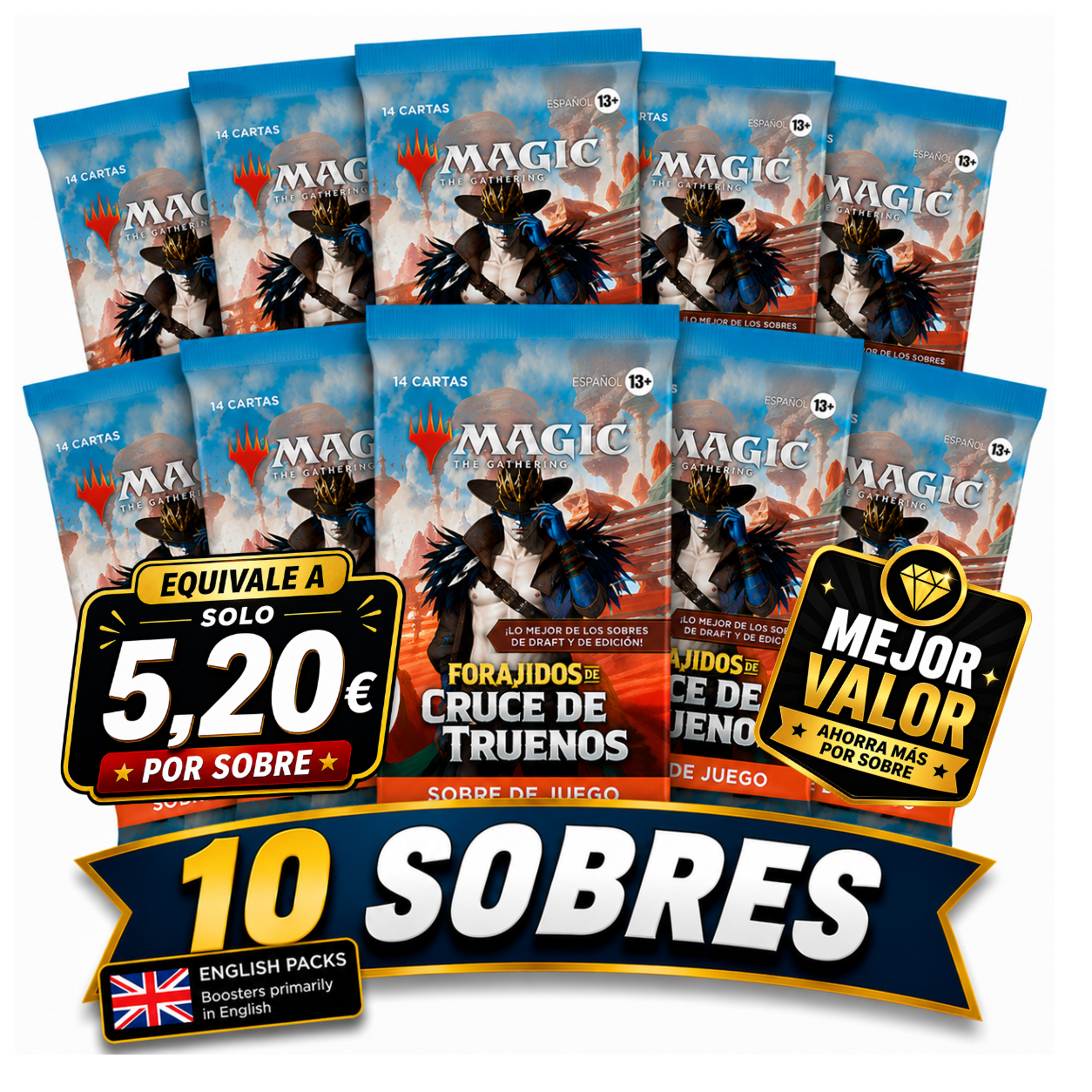 Pack 10 Sobres Forajidos de Cruce de Truenos (EN)