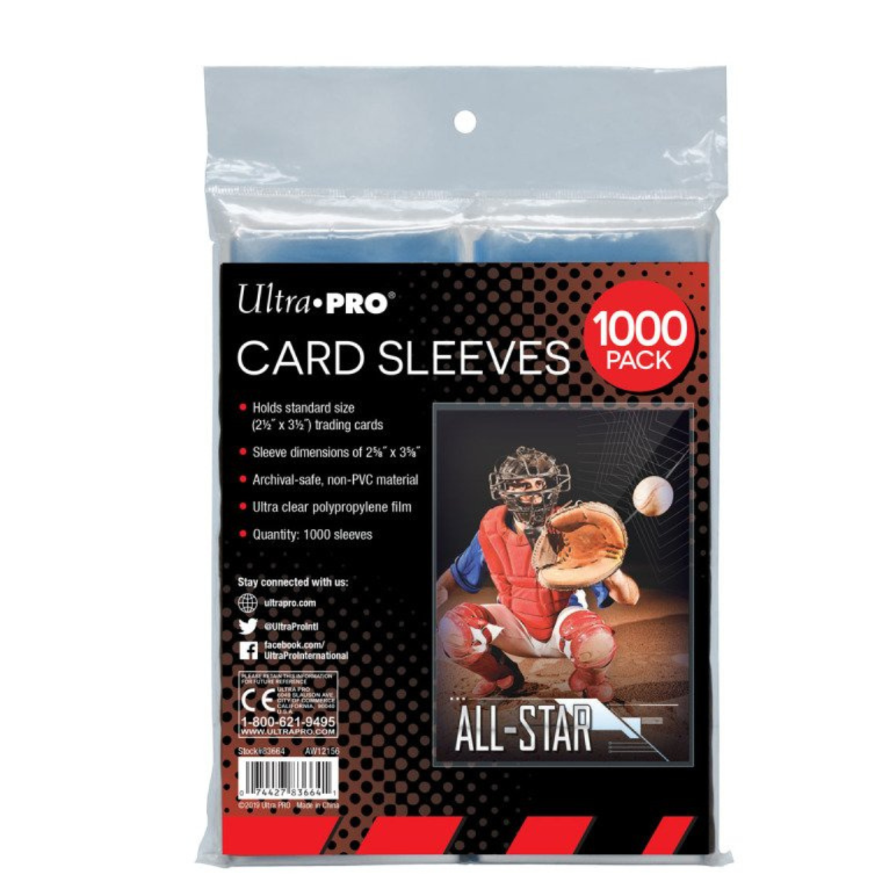 Ultra PRO Clear Card Sleeves Standard Size (1000 Fundas) | Fundas Transparentes para Cartas TCG