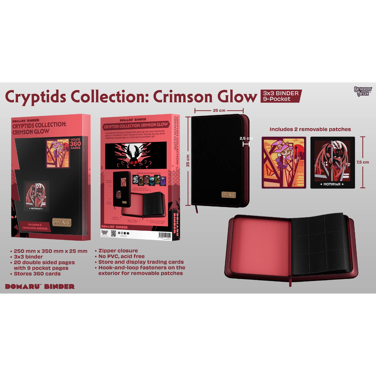 Gatherers' Tavern DOMARU 9-Pocket Binder – Cryptids Collection: Crimson Glow