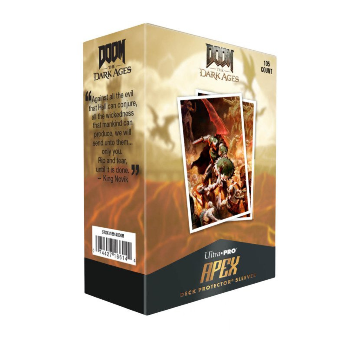 Ultra PRO DOOM Apex Deck Protector Sleeves – DOOM 1 (105 Fundas)